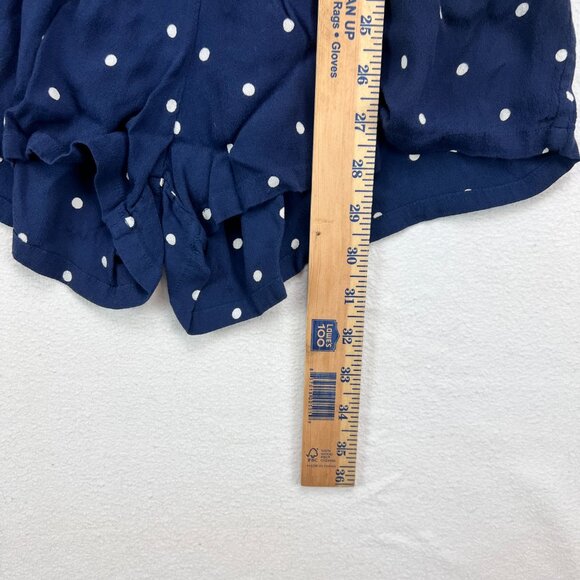 Rails Navy Blue White Polka Dot Romper Size M - Picture 10 of 11